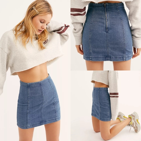 Free People Dresses & Skirts - 🎉HP!🎉 Free People Modern Femme Denim Mini, Sz 4